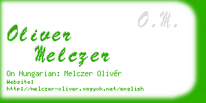 oliver melczer business card